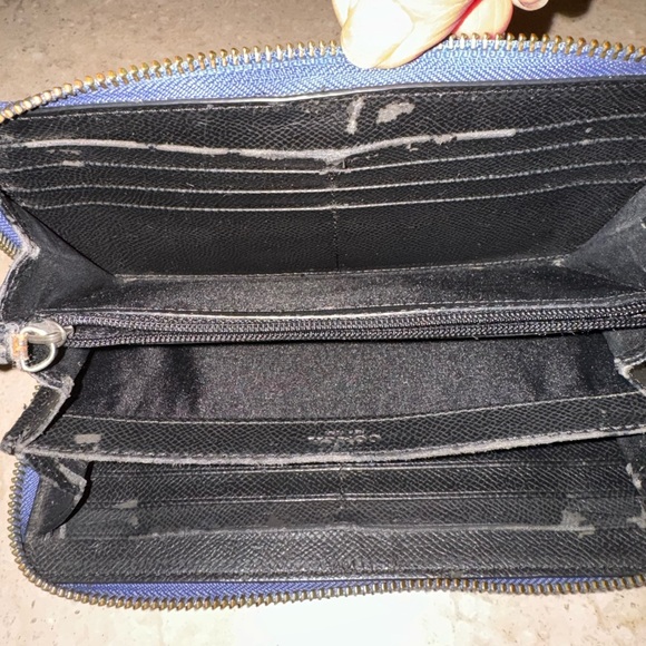 Coach F53426 Star Canyon Quinn Limited Edition Black/Blue Leather Wallet - Picture 4 of 16